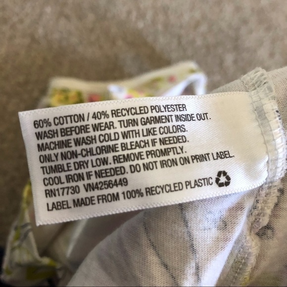 Cat and Jack floral cotton blend tank top in size XS - Picture 3 of 5